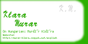 klara murar business card